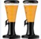 Black 3L Beverage Dispenser Set of 2 with Removable Ice Tube and LED Lights